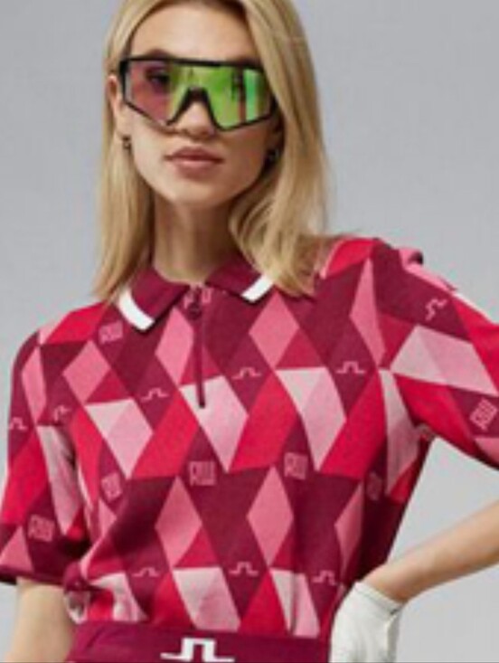J.Lindeberg Sweaters - J.Lindeberg x Robbie Williams Edith Argyle Knit Golf Polo Sz S